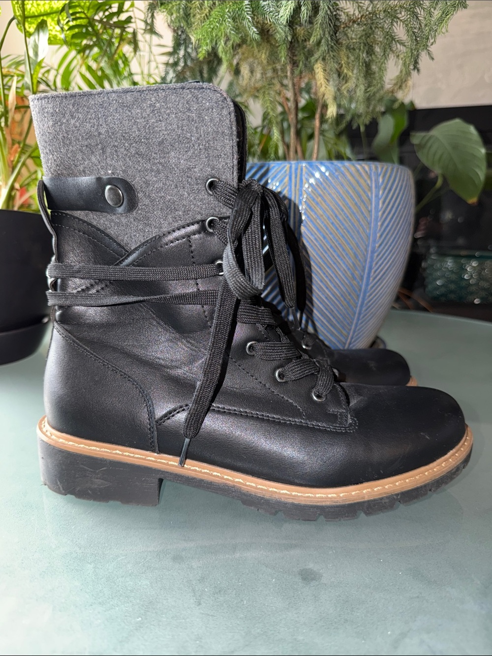 Maurices Women’s Black Lace-Up Combat Boots